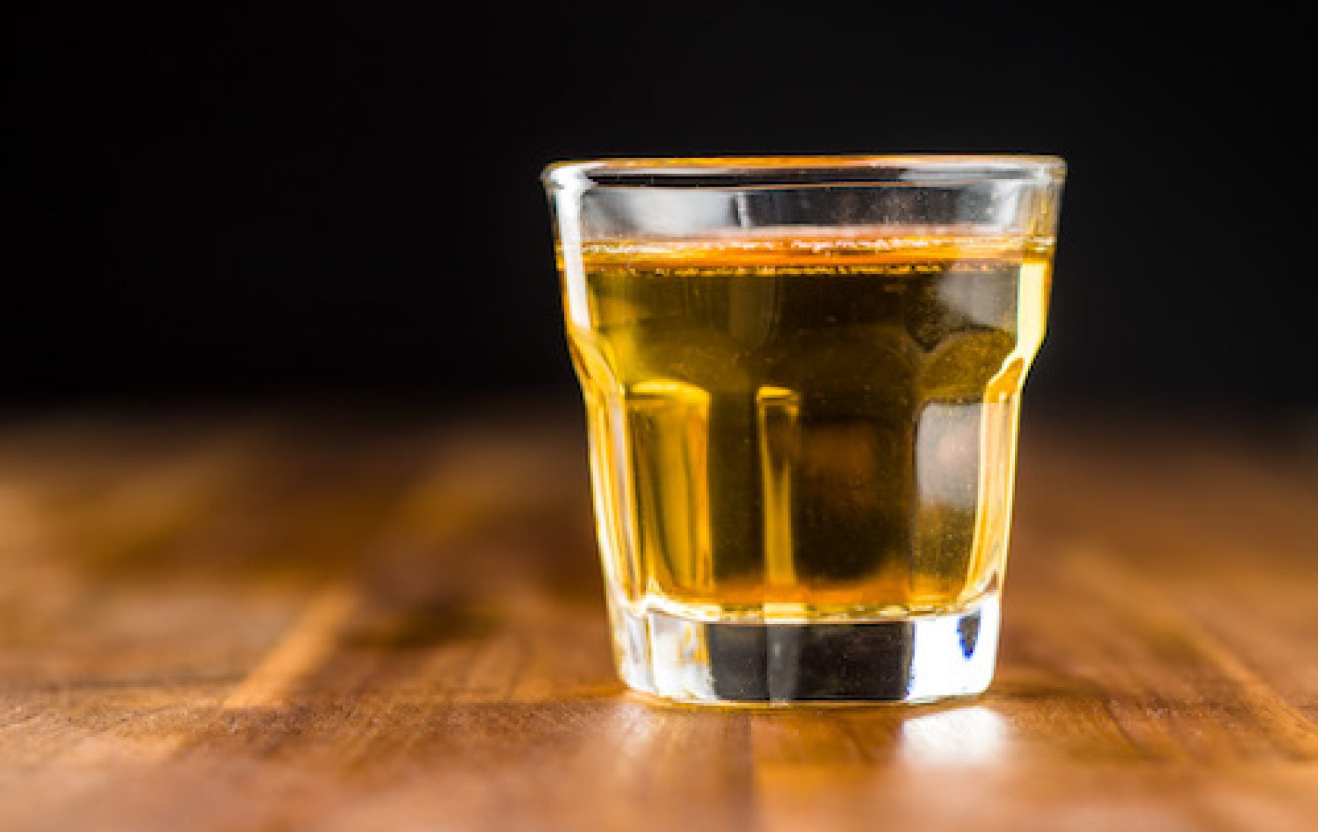 glass of alcohol on the table